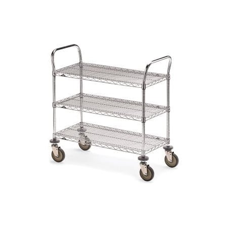 Metro Metro Wire Cart w/3 Shelves, 900 lb. Capacity, 48"L x 24"W x 39-1/2"H 5453300